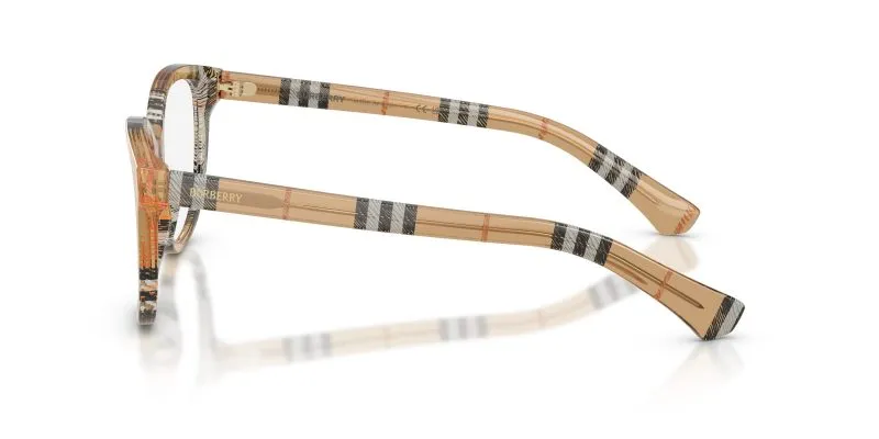 แว่นสายตา Burberry BE2456 4163 มุมข้าง ลาย Gradient Check Sand ขาแว่นอะซิเตท
