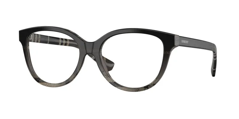 Burberry BE2456 4200 แว่นสายตาทรงตาแมวอะซิเตทลาย Check Grey Gradient สำหรับผู้หญิง
