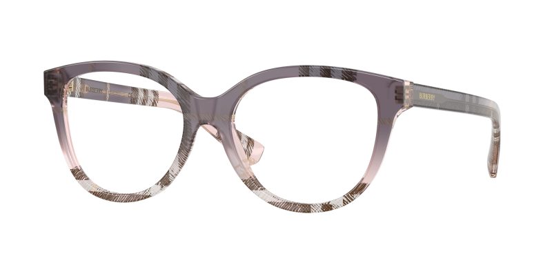 Burberry BE2456 4220 แว่นสายตาทรงตาแมวลาย Check Gradient Bow สำหรับผู้หญิง