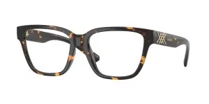 Burberry BE2457U 4106 แว่นสายตาทรงสี่เหลี่ยมวัสดุฉีดสีฮาวานาเหลือง สำหรับผู้หญิง