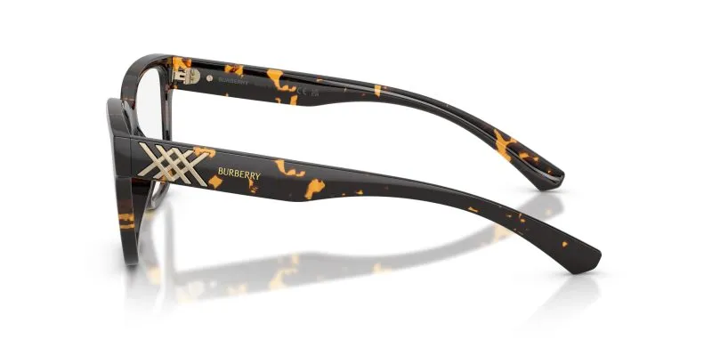 แว่นสายตา Burberry BE2457U 4106 มุมข้าง วัสดุฉีดสีฮาวานาเหลืองคอลเลกชัน Heritage