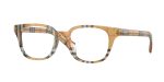 Burberry BE2462D 4163 แว่นสายตาทรงสี่เหลี่ยมอะซิเตทลายหมากรุก Gradient Check สีทราย สำหรับผู้หญิง