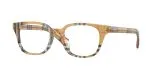 Burberry BE2462D 4163 แว่นสายตาทรงสี่เหลี่ยมอะซิเตทลายหมากรุก Gradient Check สีทราย สำหรับผู้หญิง