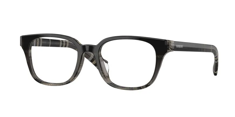 Burberry BE2462D 4200 แว่นสายตาทรงสี่เหลี่ยมอะซิเตทลาย Check Gradient Grey สำหรับผู้หญิง