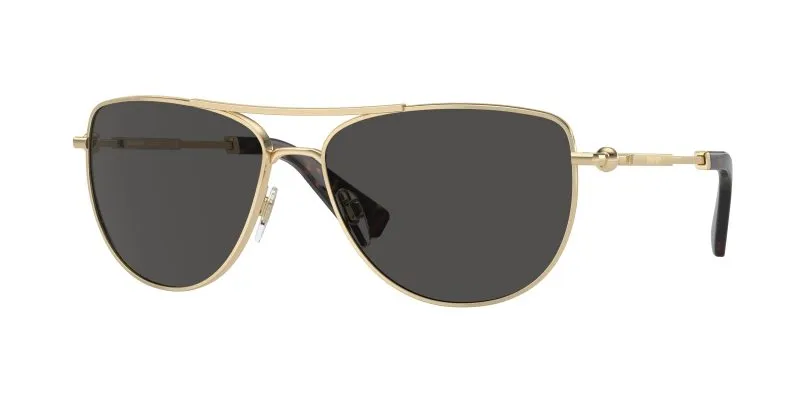 Burberry BE3149 110987 แว่นกันแดดทองอ่อน-เทาเข้ม ทรงนักบิน สำหรับผู้หญิง Burberry BE3149 110987 แว่นกันแดดทองอ่อน-เทาเข้ม ทรงนักบิน สำหรับผู้หญิง