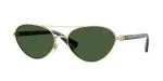 Burberry BE3165 110971 แว่นกันแดดทองอ่อน-เขียวเข้ม Metal Shield ผู้หญิง Burberry BE3165 110971 แว่นกันแดดทองอ่อน-เขียวเข้ม Metal Shield ผู้หญิง