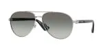 Burberry BE3167 100511 แว่นกันแดดทรงนักบินโลหะเงินเลนส์ไล่ระดับสีเทา ผู้ชาย