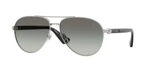 Burberry BE3167 100511 แว่นกันแดดทรงนักบินโลหะเงินเลนส์ไล่ระดับสีเทา ผู้ชาย