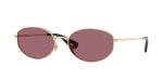 Burberry BE3169 11091A แว่นกันแดดทองอ่อน-ม่วง Metal Check ผู้หญิง