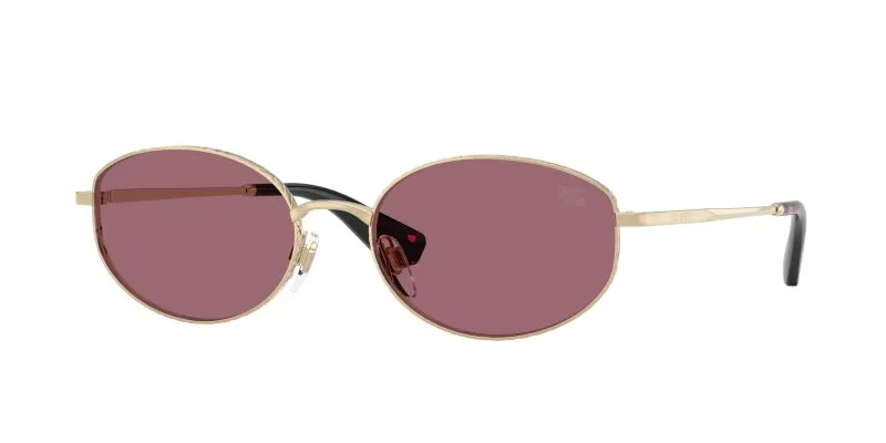 Burberry BE3169 11091A แว่นกันแดดทองอ่อน-ม่วง Metal Check ผู้หญิง Burberry BE3169 11091A แว่นกันแดดทองอ่อน-ม่วง Metal Check ผู้หญิง