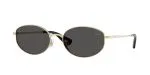 Burberry BE3169 110987 แว่นกันแดดทองอ่อน-เทาเข้ม Metal Check ทรงวงรี ผู้หญิง Burberry BE3169 110987 แว่นกันแดดทองอ่อน-เทาเข้ม Metal Check ทรงวงรี ผู้หญิง