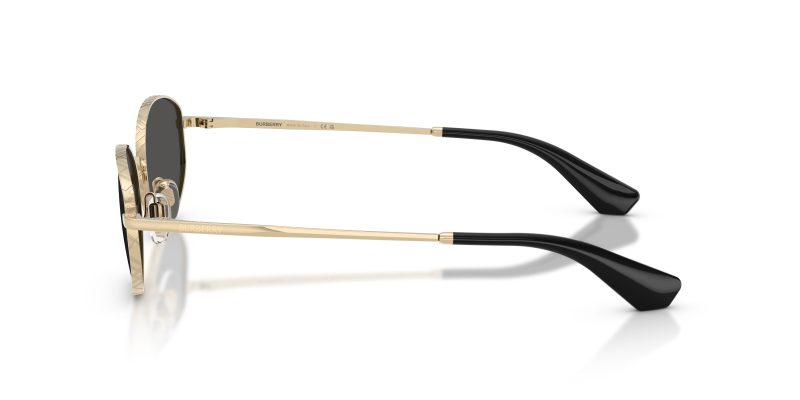 แว่นกันแดด Burberry BE3169 110987 มุมข้าง ขาแว่นโลหะทองอ่อนลาย Metal Check