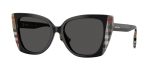 Burberry BE4393 405587 แว่นกันแดดทรงตาแมวสีดำลาย Vintage Check ผู้หญิง