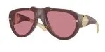 Burberry BE4433U 414075 แว่นกันแดดสีเบอร์กันดีรับเบอร์เลนส์ม่วงเข้มทรงนักบิน Aviator