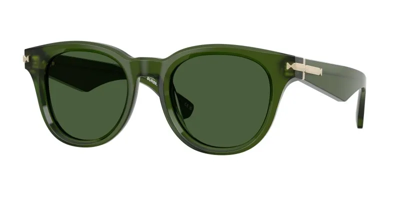 Burberry BE4439F 414871 แว่นกันแดดทรงกลมสีเขียว เลนส์เขียวเข้ม สำหรับผู้ชาย Burberry BE4439F 414871 แว่นกันแดดทรงกลมสีเขียว เลนส์เขียวเข้ม สำหรับผู้ชาย