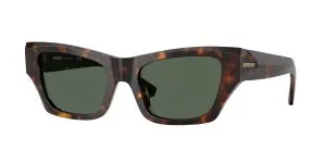 Burberry BE4441U 300271 แว่นกันแดดทรงตาแมวฮาวานาเข้มเลนส์เขียวเข้ม สำหรับผู้หญิง