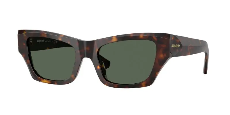 Burberry BE4441U 300271 แว่นกันแดดทรงตาแมวฮาวานาเข้มเลนส์เขียวเข้ม สำหรับผู้หญิง