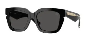 Burberry BE4453F 300187 แว่นกันแดดอะซิเตทดำขัดเงา เลนส์เทาเข้ม ผู้หญิง