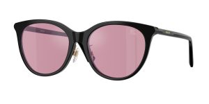 Burberry BE4464D 300130 แว่นกันแดดทรงแฟนทอสอะซิเตทดำเลนส์ปรอทชมพู สุภาพสตรี