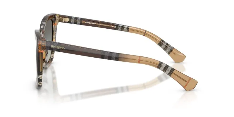 แว่นกันแดด Burberry BE4470F 420211 มุมข้าง ลาย Gradient Check Sand ทรงสี่เหลี่ยม
