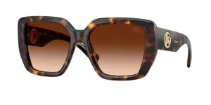 Burberry BE4471F 300274 แว่นกันแดดทรงสี่เหลี่ยมอะซิเตทฮาวานาเข้มเลนส์น้ำตาลไล่ระดับ สุภาพสตรี