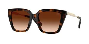 Burberry BE4473U 300274 แว่นกันแดดทรงสี่เหลี่ยมฮาวานาเข้มขาทองอ่อนเลนส์น้ำตาลไล่ระดับ สุภาพสตรี