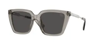 Burberry BE4473U 419787 แว่นกันแดดทรงสี่เหลี่ยมวัสดุฉีดเทาขาเงินเลนส์เทาเข้ม สุภาพสตรี