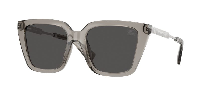 Burberry BE4473U 419787 แว่นกันแดดทรงสี่เหลี่ยมวัสดุฉีดเทาขาเงินเลนส์เทาเข้ม สุภาพสตรี