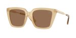 Burberry BE4473U 419873 แว่นกันแดดกรอบสีเหลืองลาย Engraved Check เลนส์น้ำตาลเข้ม ผู้หญิง