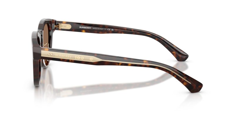 แว่นกันแดด Burberry BE4477F 420573 มุมข้าง ขาแว่นท็อปคริสตัลพื้นฮาวานาเข้ม