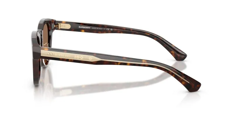 แว่นกันแดด Burberry BE4477F 420573 มุมข้าง ขาแว่นท็อปคริสตัลพื้นฮาวานาเข้ม