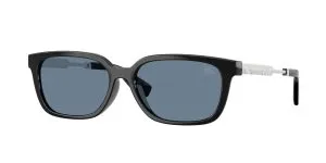 Burberry BE4481D 30012V แว่นกันแดด Polarized ทรงสี่เหลี่ยมกรอบดำเลนส์น้ำเงินเข้ม สำหรับผู้หญิง