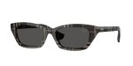Burberry BE4488 419987 แว่นกันแดดลาย Check Grey สำหรับผู้หญิง ทรงสี่เหลี่ยม