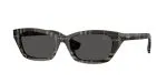 Burberry BE4488 419987 แว่นกันแดดลาย Check Grey สำหรับผู้หญิง ทรงสี่เหลี่ยม