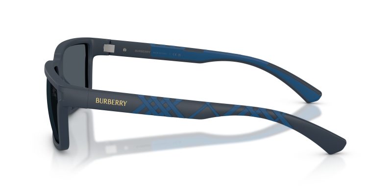 แว่นกันแดด Burberry BE4495D 424087 มุมข้าง ลาย Textured Check น้ำเงินด้าน
