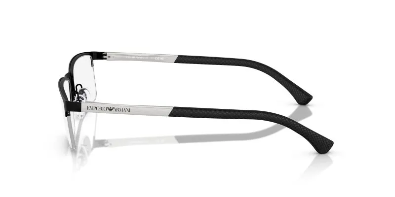 แว่นสายตา Emporio Armani EA1041 3094 มุมข้าง ขาอลูมิเนียมโลโก้นกอินทรีสลัก low-key