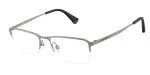 Emporio Armani EA1044TD 3032 แว่นสายตาไทเทเนียม Brushed Gunmetal Rectangle Asian Fit สำหรับผู้ชาย