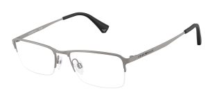 Emporio Armani EA1044TD 3032 แว่นสายตาไทเทเนียม Brushed Gunmetal Rectangle Asian Fit สำหรับผู้ชาย