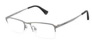 Emporio Armani EA1044TD 3032 แว่นสายตาไทเทเนียม Brushed Gunmetal Rectangle Asian Fit สำหรับผู้ชาย