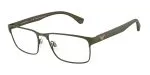 Emporio Armani EA1105 3388 แว่นสายตาโลหะเขียวด้าน Rectangle Slim สำหรับผู้ชาย