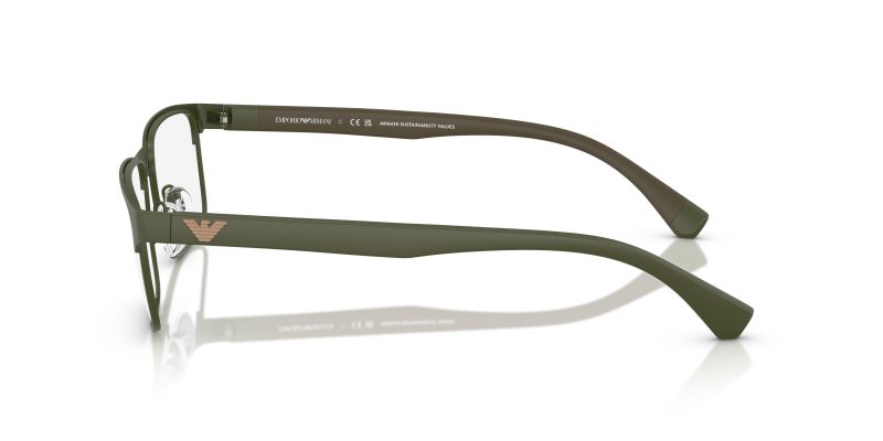 แว่นสายตา Emporio Armani EA1105 3388 มุมข้าง Rectangle Matte Green
