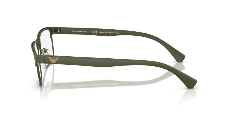 แว่นสายตา Emporio Armani EA1105 3388 มุมข้าง Rectangle Matte Green