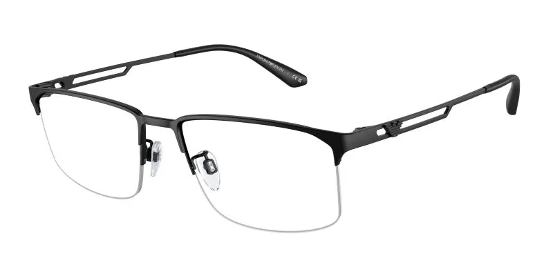 Emporio Armani EA1143 3001 แว่นสายตาโลหะดำด้าน Pillow Slim สำหรับผู้ชาย Emporio Armani EA1143 3001 แว่นสายตาโลหะดำด้าน Pillow Slim สำหรับผู้ชาย