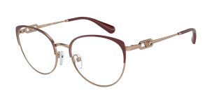 Emporio Armani EA1150 3268 แว่นสายตาโลหะ Rose Gold Bordeaux Cat-Eye สำหรับผู้หญิง