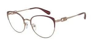 Emporio Armani EA1150 3268 แว่นสายตาโลหะ Rose Gold Bordeaux Cat-Eye สำหรับผู้หญิง