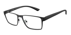 Emporio Armani EA1157 3001 แว่นสายตาโลหะดำด้าน Rectangle Slim สำหรับผู้ชาย