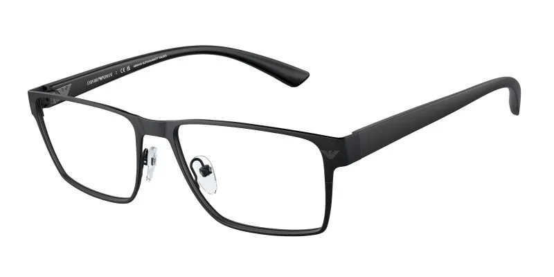 Emporio Armani EA1157 3001 แว่นสายตาโลหะดำด้าน Rectangle Slim สำหรับผู้ชาย Emporio Armani EA1157 3001 แว่นสายตาโลหะดำด้าน Rectangle Slim สำหรับผู้ชาย