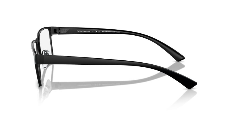 แว่นสายตา Emporio Armani EA1157 3001 มุมข้าง Rectangle Matte Black