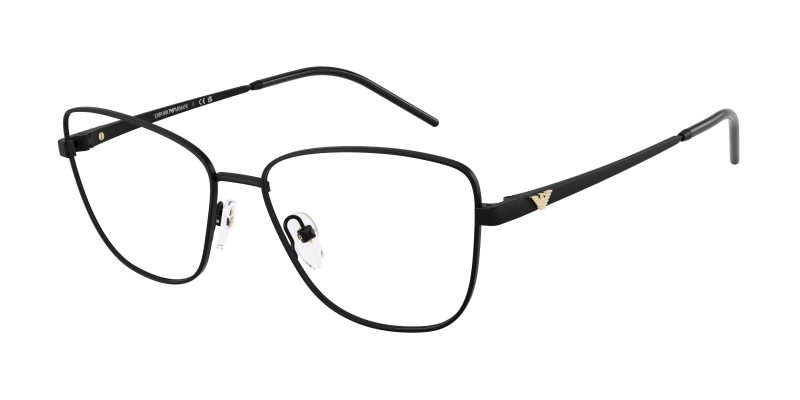 Emporio Armani EA1172 3001 แว่นสายตาโลหะดำด้าน Irregular สำหรับผู้หญิง