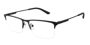 Emporio Armani EA1177 3001 แว่นสายตาโลหะดำด้าน Rectangle Slim สำหรับผู้ชาย